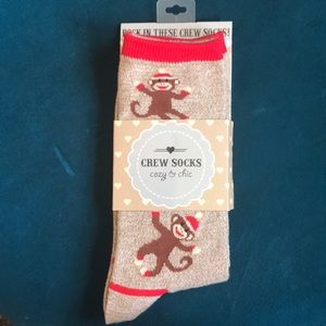 Sock monkey ladies socks. 🐒